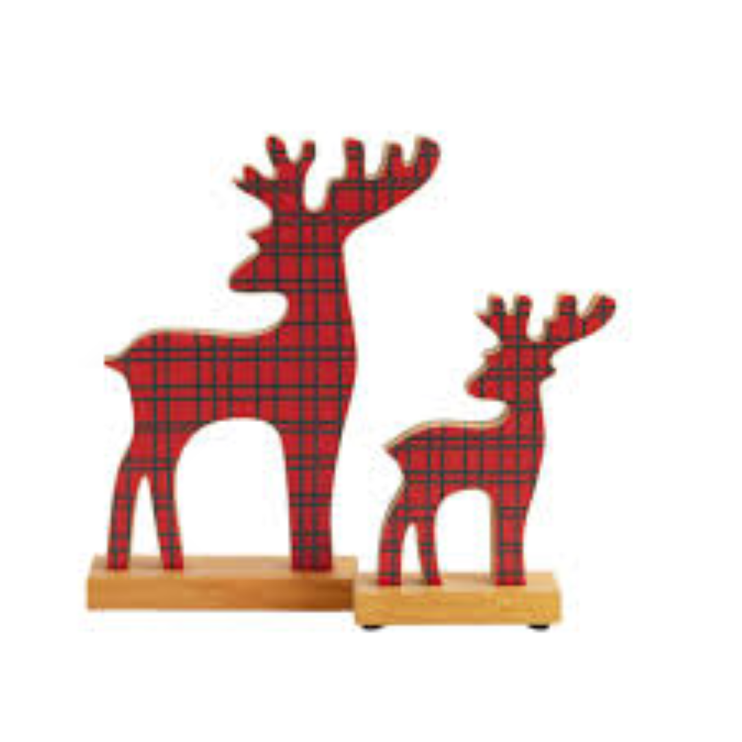 11CM RED REINDEER 4PCS/SET